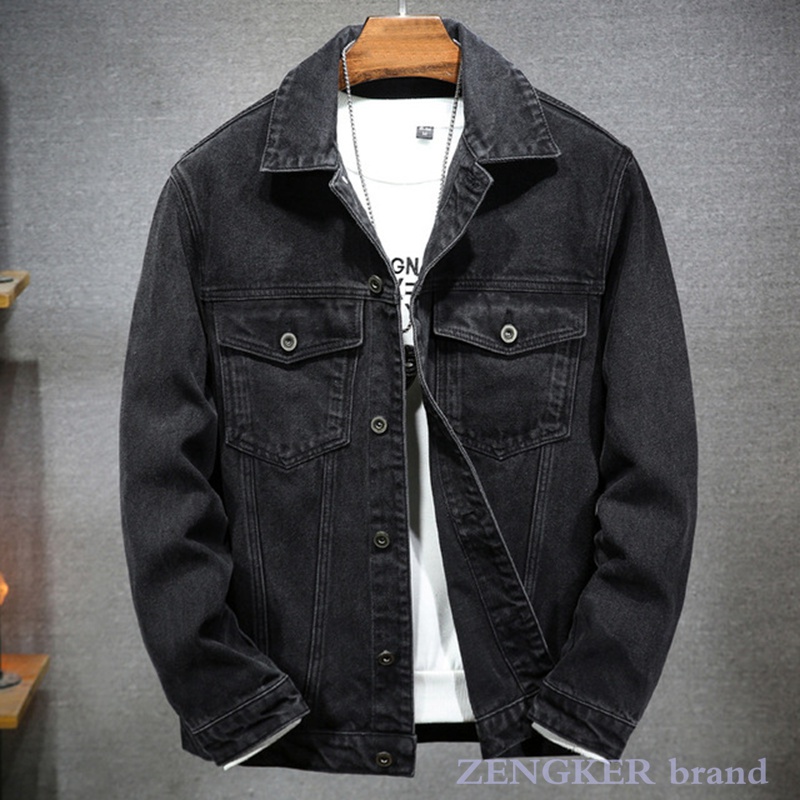 Autumn denim jacket men’s plus size loose tops plus size men’s jackets black gown tide mens fashion clothing trends 5XL 6XL 7XL alx