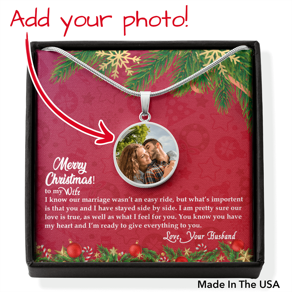 Best Christmas Presents For Wife, Gift For Her Box For Women, Personalized Ceramic Photo Ornament, Christmas Gift For Custom Photo Ornament, Xmas Ornament, Best Jewelry Gift For Wife Lover