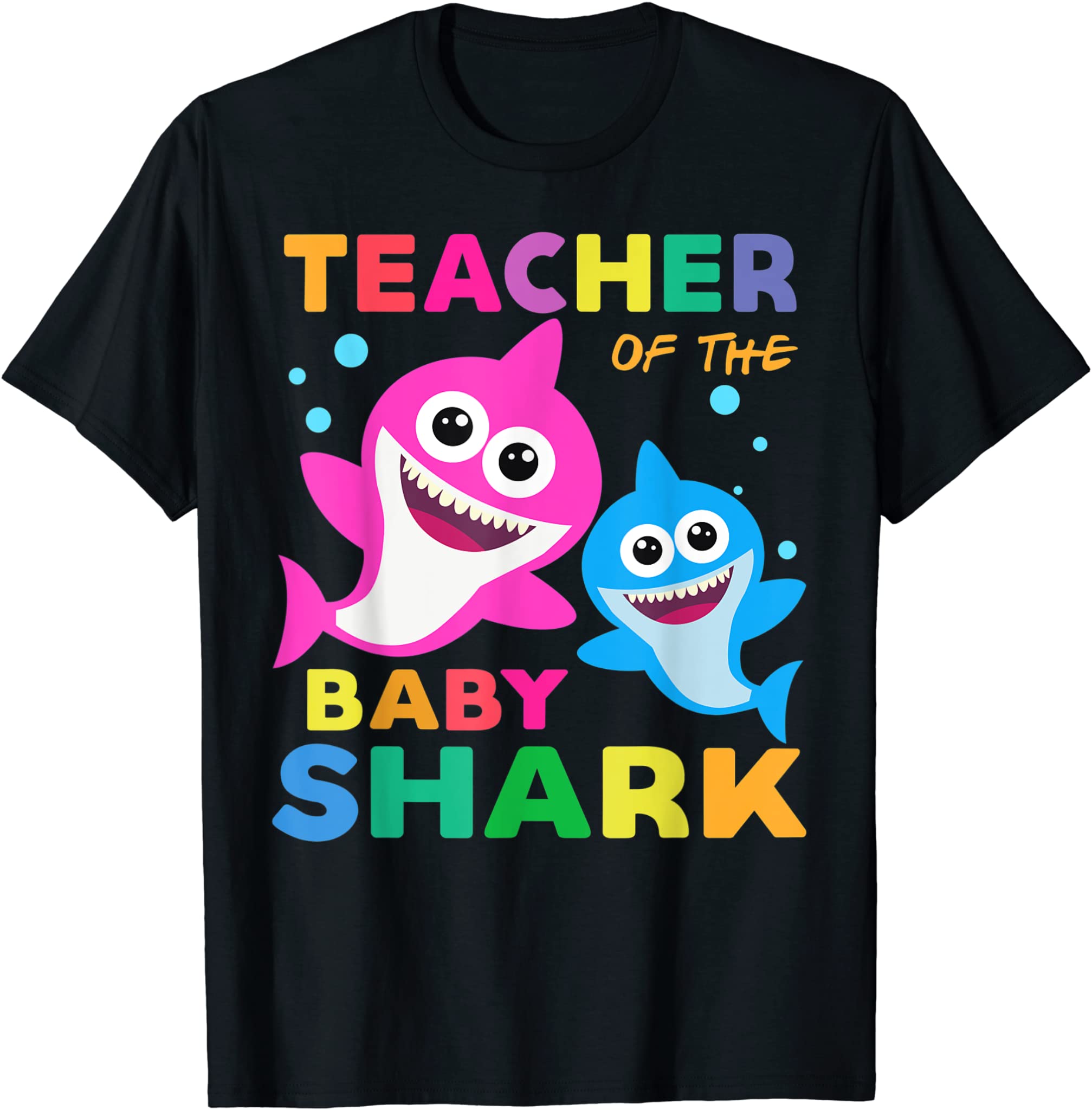 Teacher Of The Baby Shark Birthday Shirt Bday Teacher Shark T-Shirt