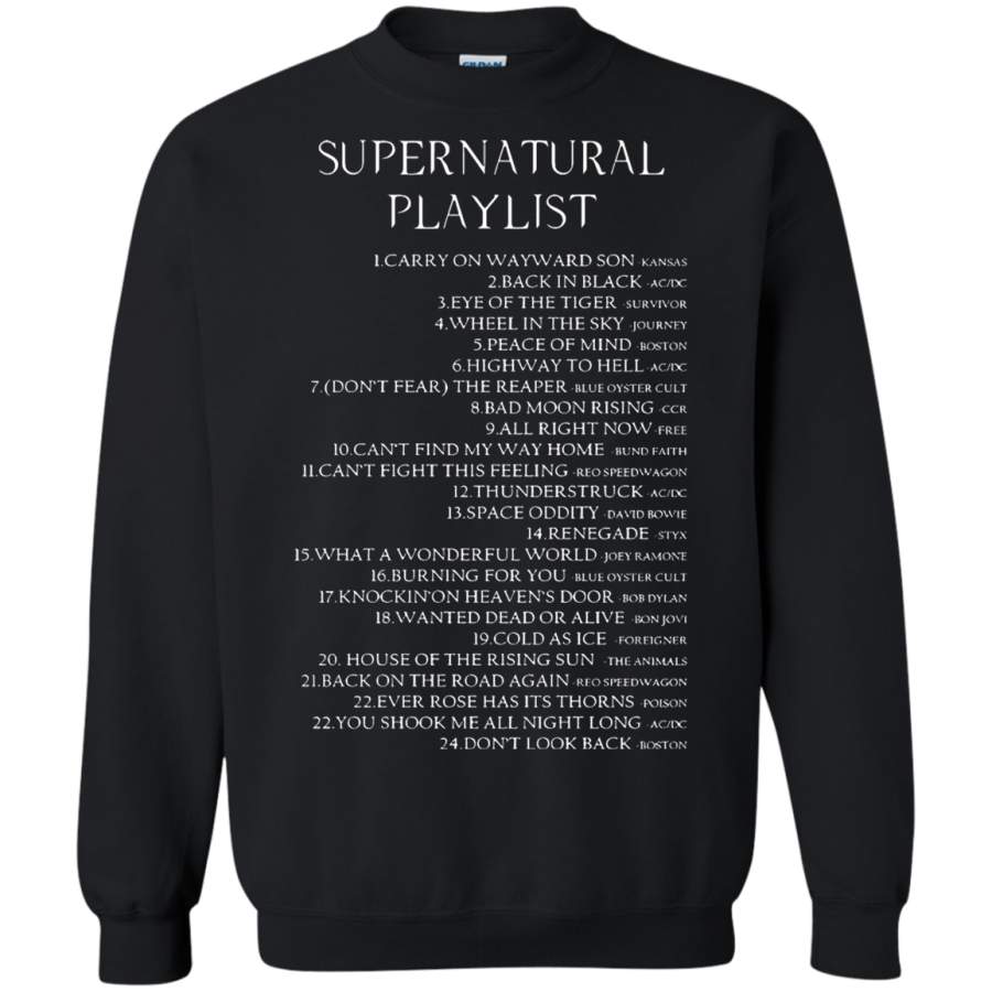 AGR Supernatural Playlist 24 Songs Sweatshirt