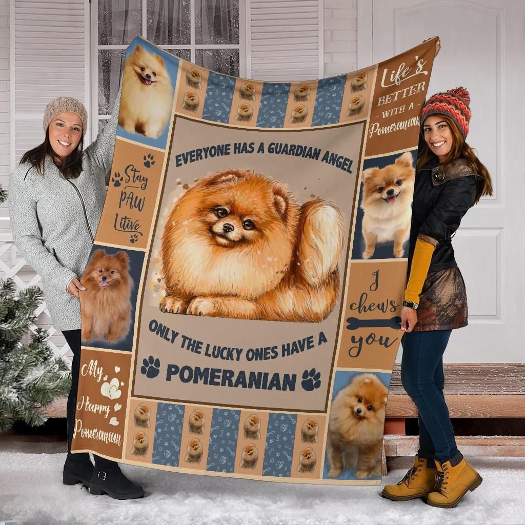 Pomeranian Blanket, Christmas Gift, Dog Lover Blanket