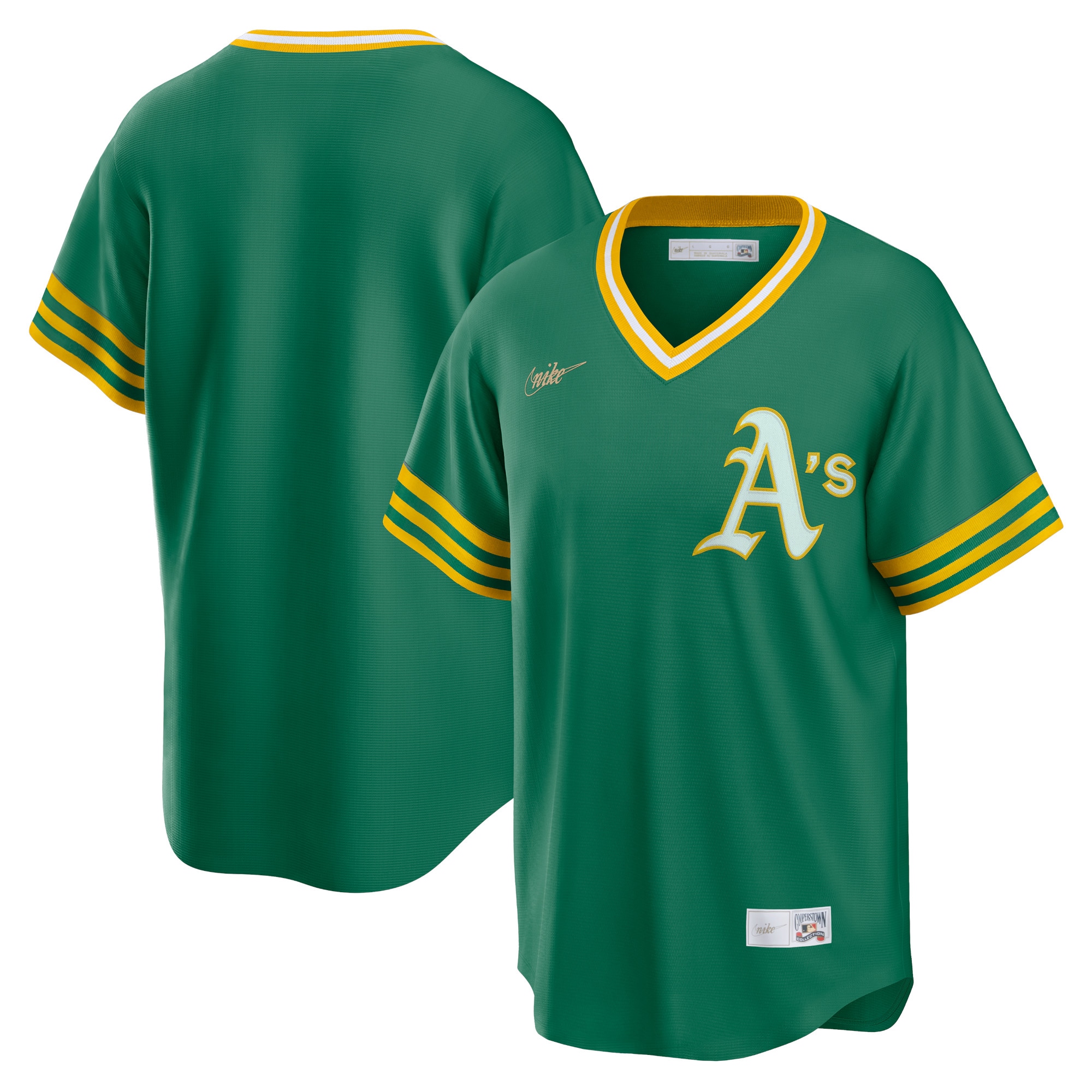 Men’s Oakland Athletics Kelly Green Road Cooperstown Collection Team Jersey