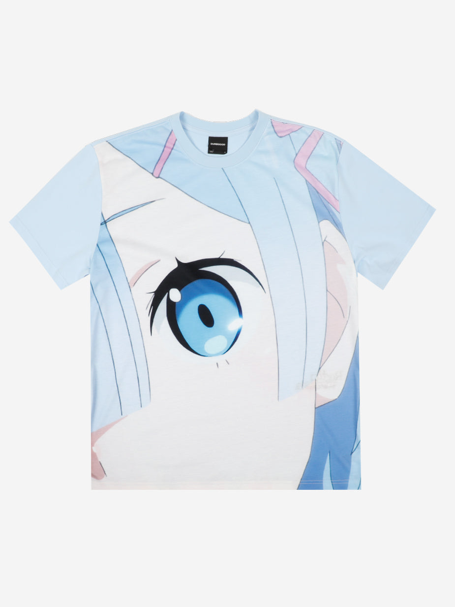 Re: Zero Big Print Blue Tee