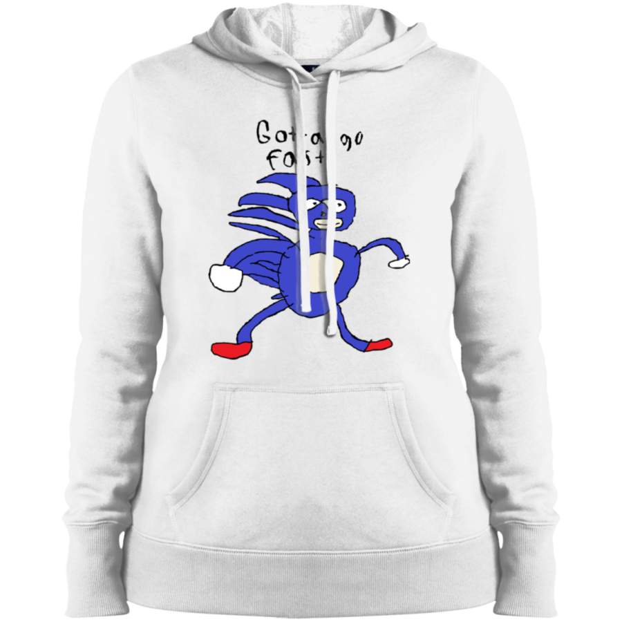 AGR Sanic Hegehog Gotta Go Fast Ladies’ Pullover Hooded Sweatshirt