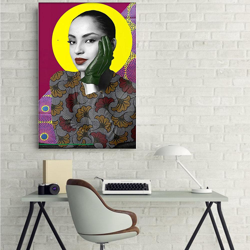 Black African Canvas Art Prints Retro Black Pride Poster Prints Print Black Woman Black Men Glamorous Canvas Wall Decor