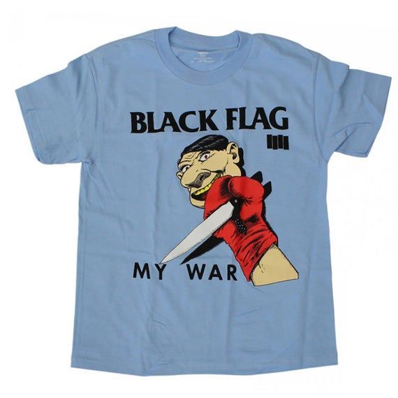 Black Flag My War Punk Band Shirt