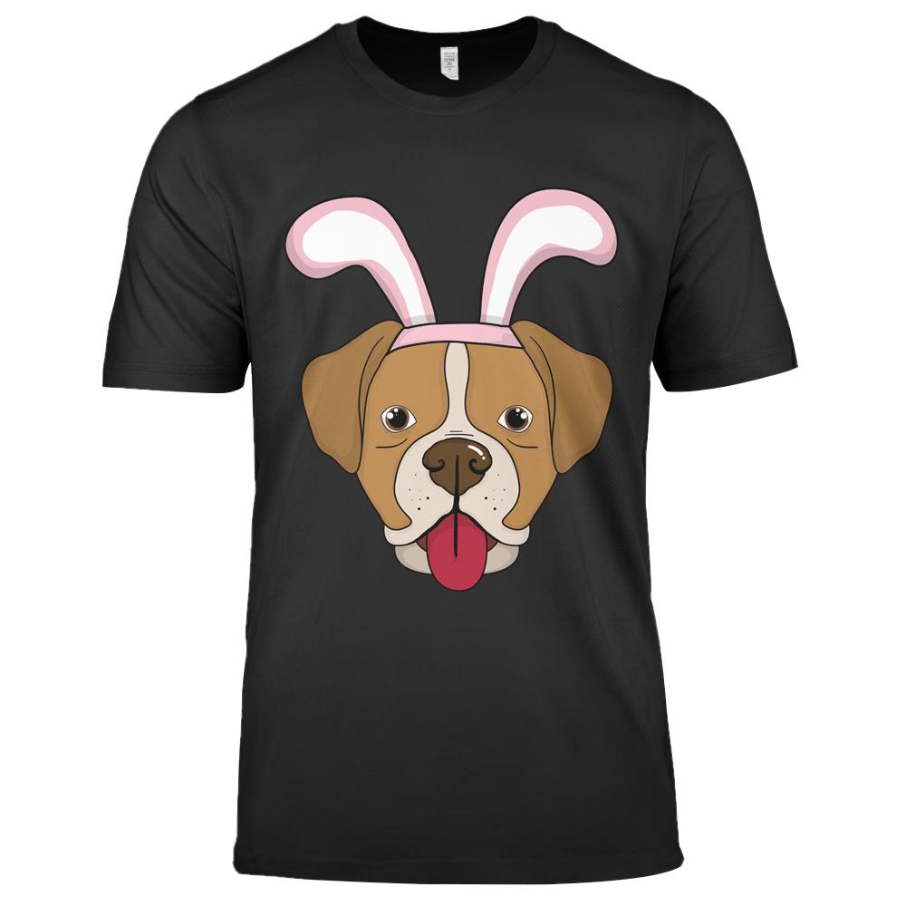 Cute Easter Boxer Dog Bunny Ears Rabbit Premium T Shirts