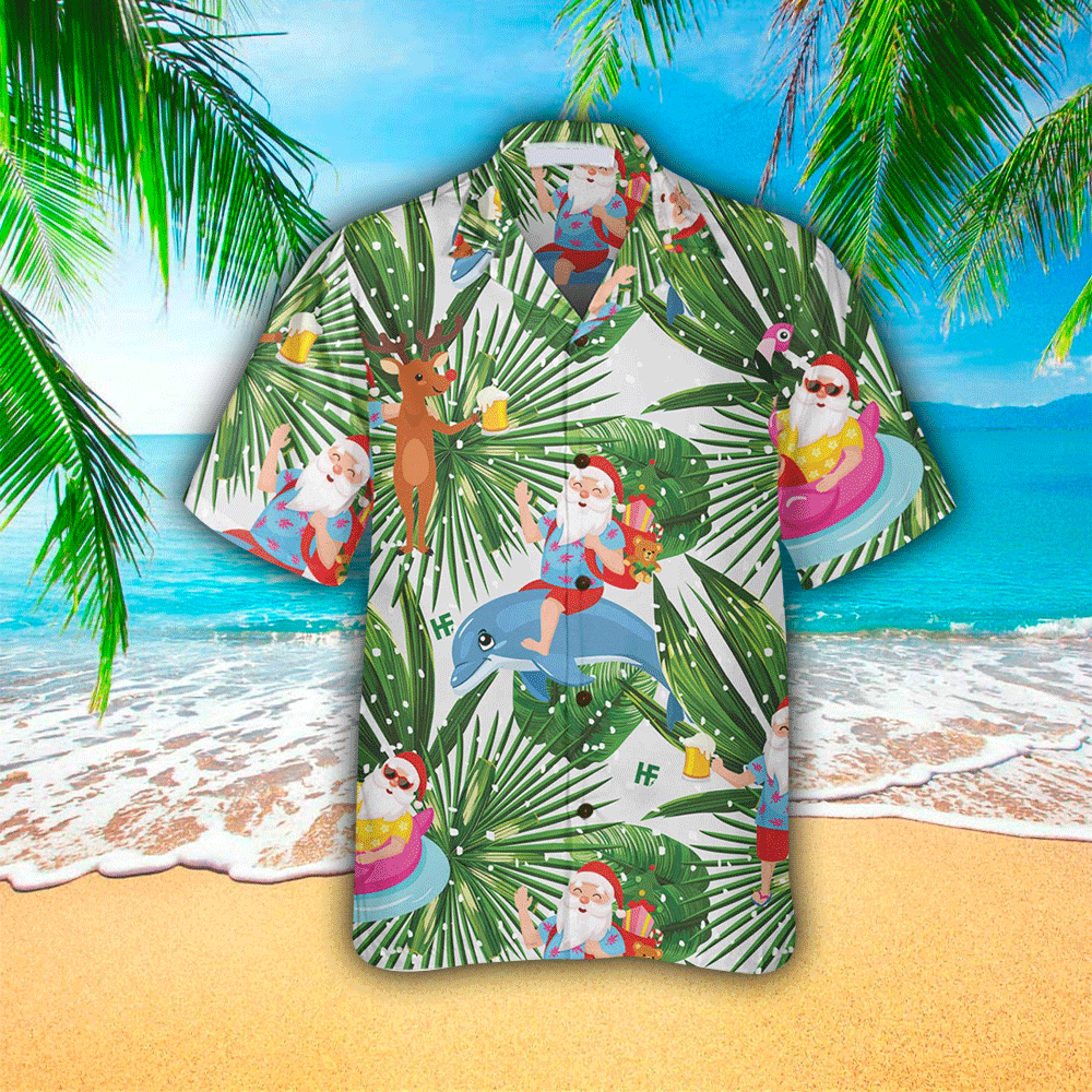 Christmas Dolphin Hawaii Shirt For Men Women Ha62769