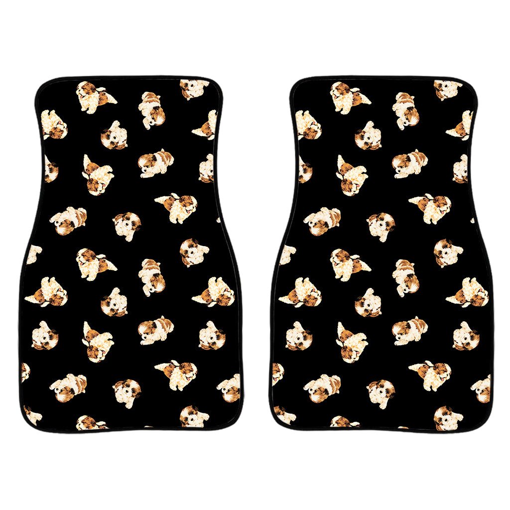 Shih Tzu Puppy Pattern Print Front Car Floor Mats