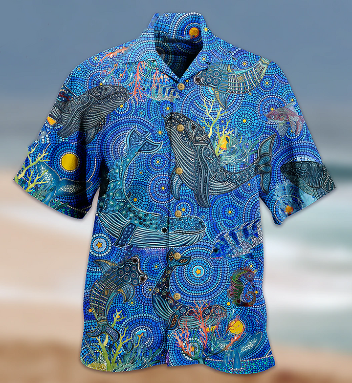 Whale Love Animals Hawaiian Shirt 3D Summer Gifts