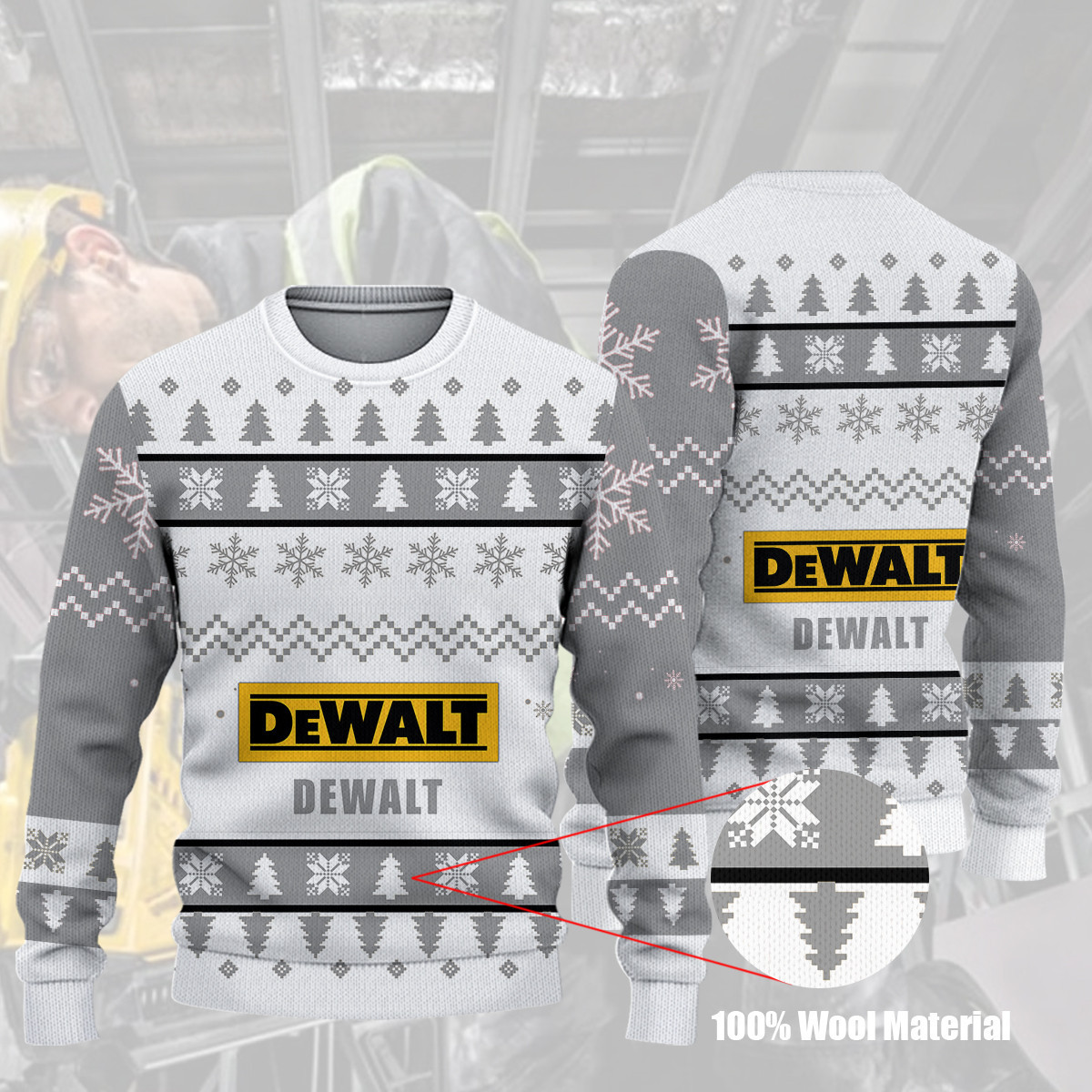 Dewalt 3D Ugly Shirt-Wool Material