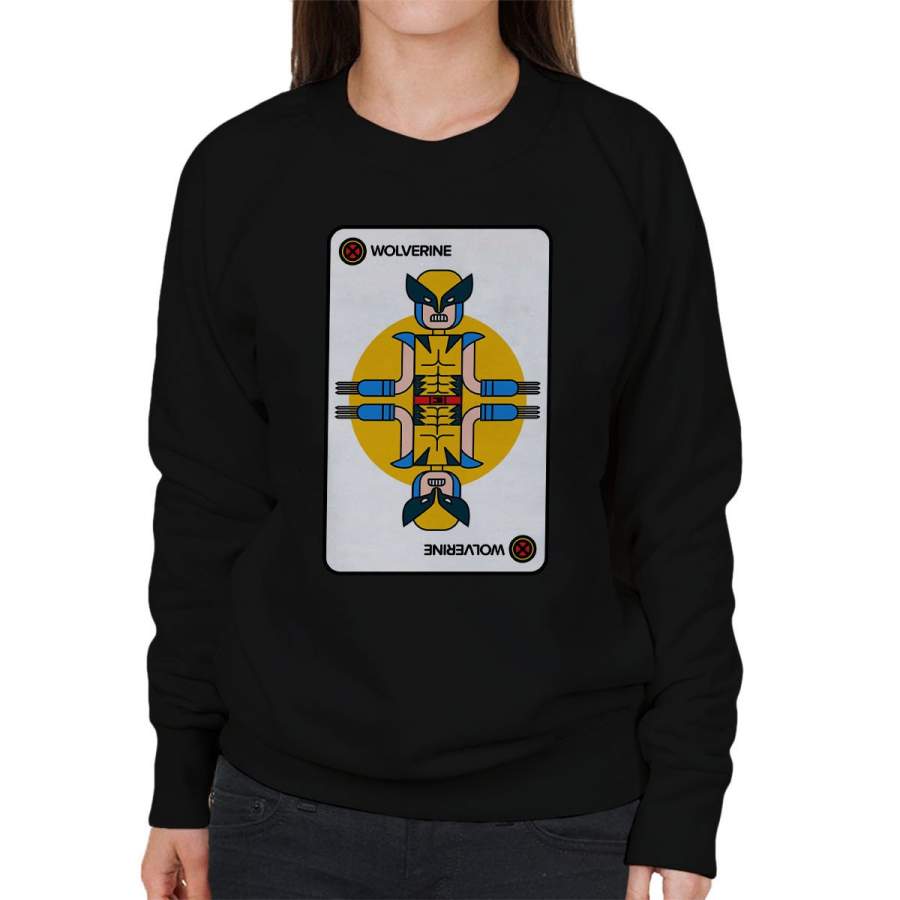 X Men Wolverine Playing Card Women’s Sweatshirt