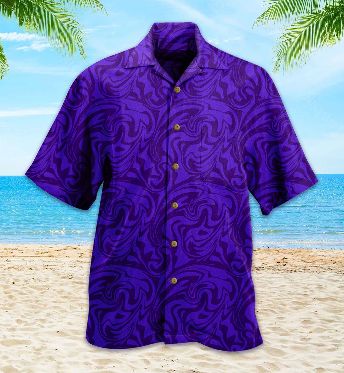 Purple Zebra Hawaii Shirt 36 Ha58149