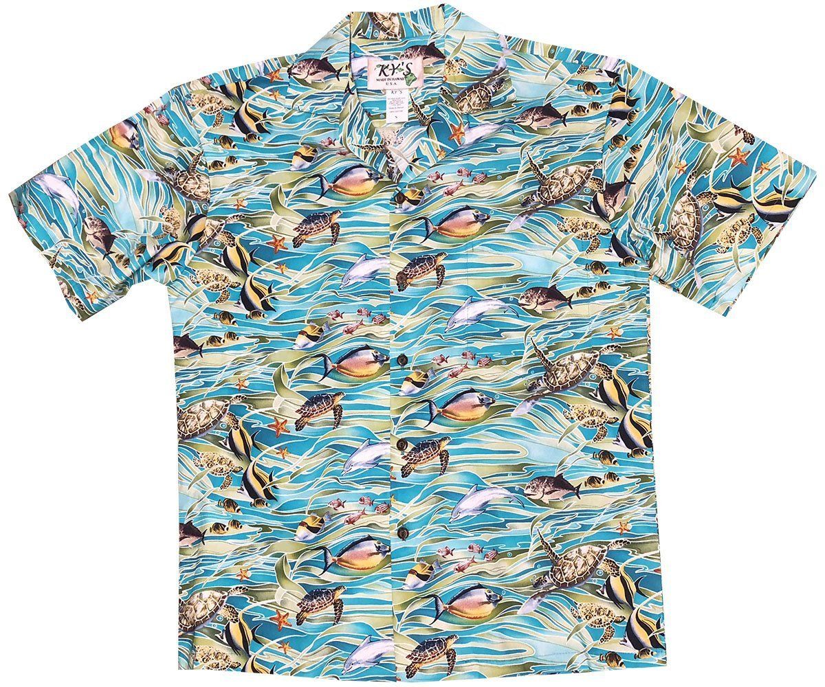 Tropicana Sea Life Blue Hawaiian Shirt