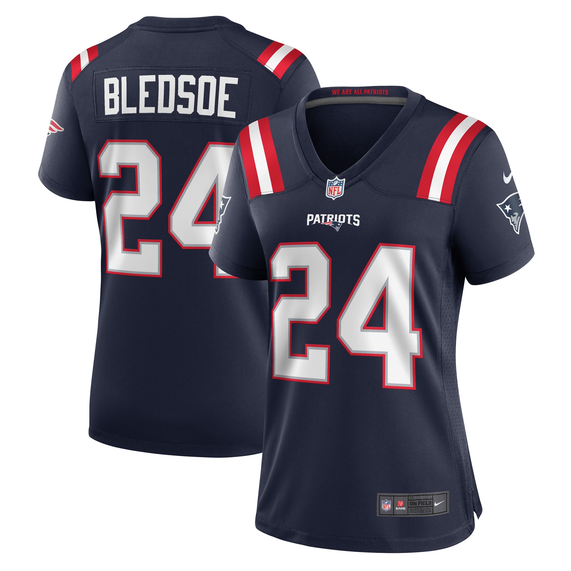 Women’s New England Patriots Joshuah Bledsoe Navy Game Player Jersey