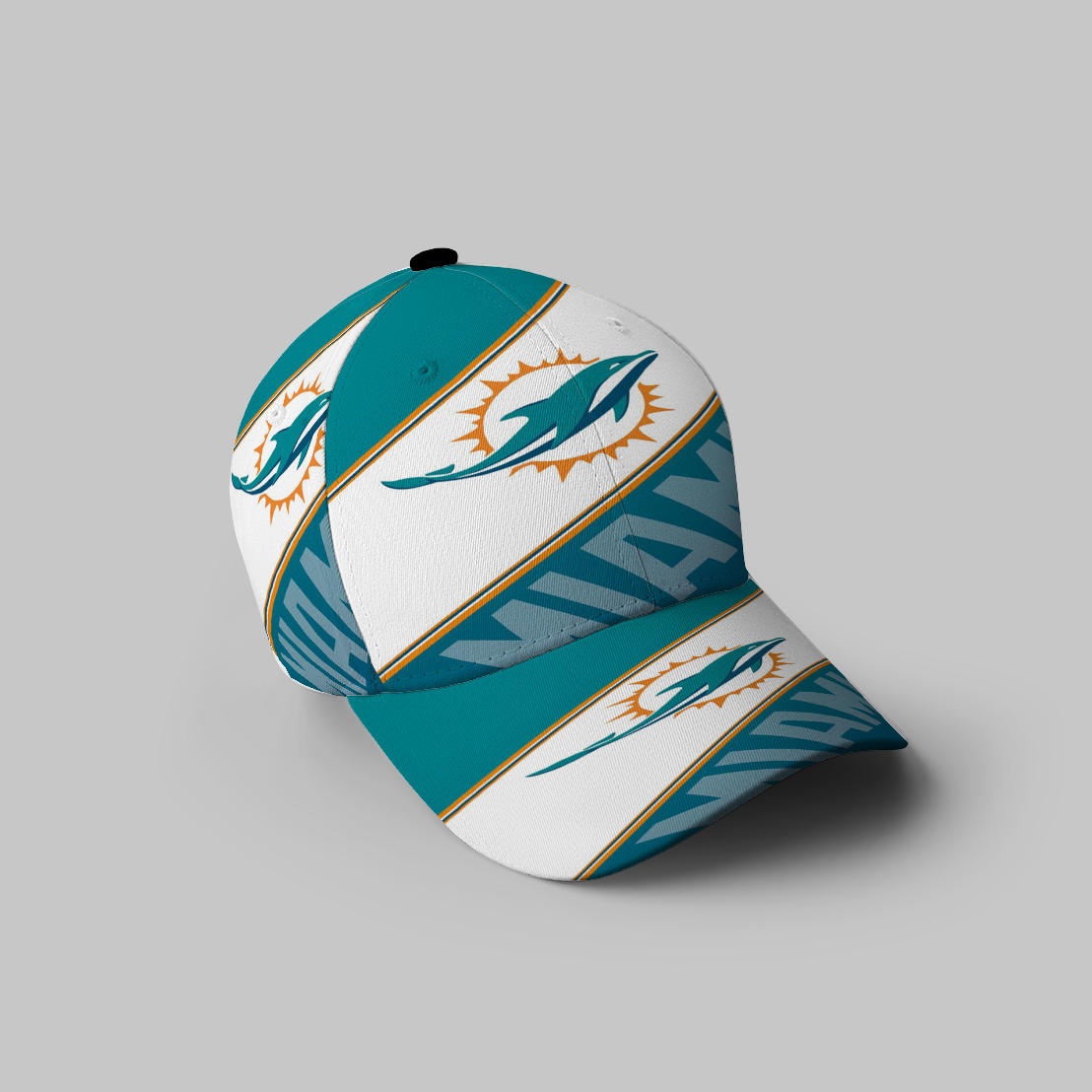 Miami Dolphins Logo 2 3D Printing Baseball Cap Classic Hat