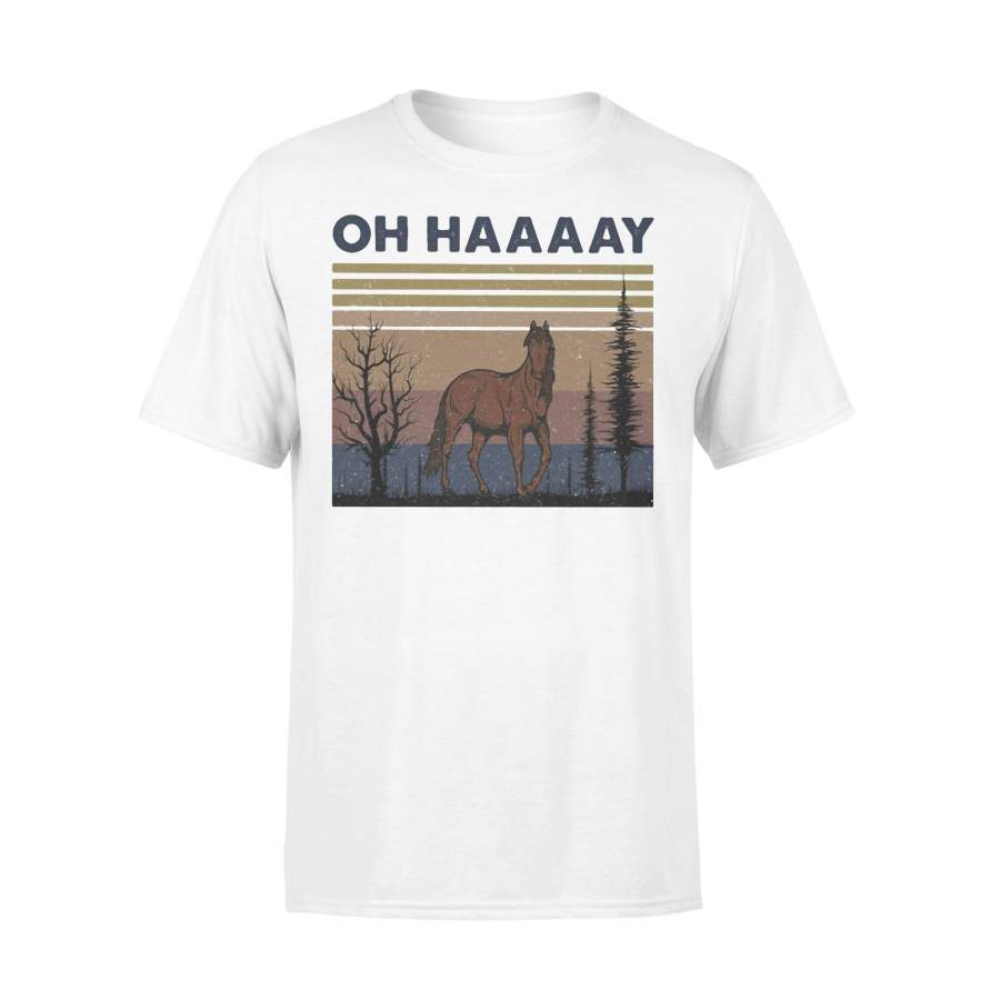 Horse Oh Haaaay Vintage Retro T-shirt