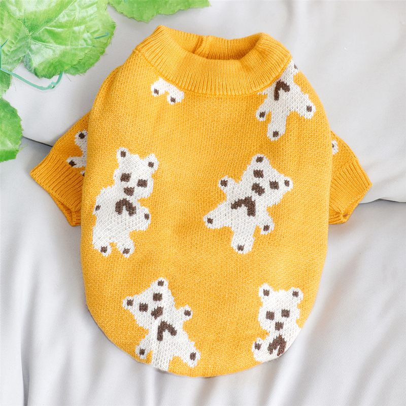 Cute Elephant Puppy Sweater Pet Autumn and Winter Clothes Cartoon Dog Clothes Teddy Warm Clothes Bichon Soft Pullover alx