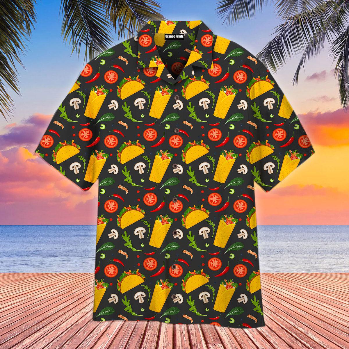 Burrito And Taco Pattern Hawaii Shirt For Men Women Ha49340