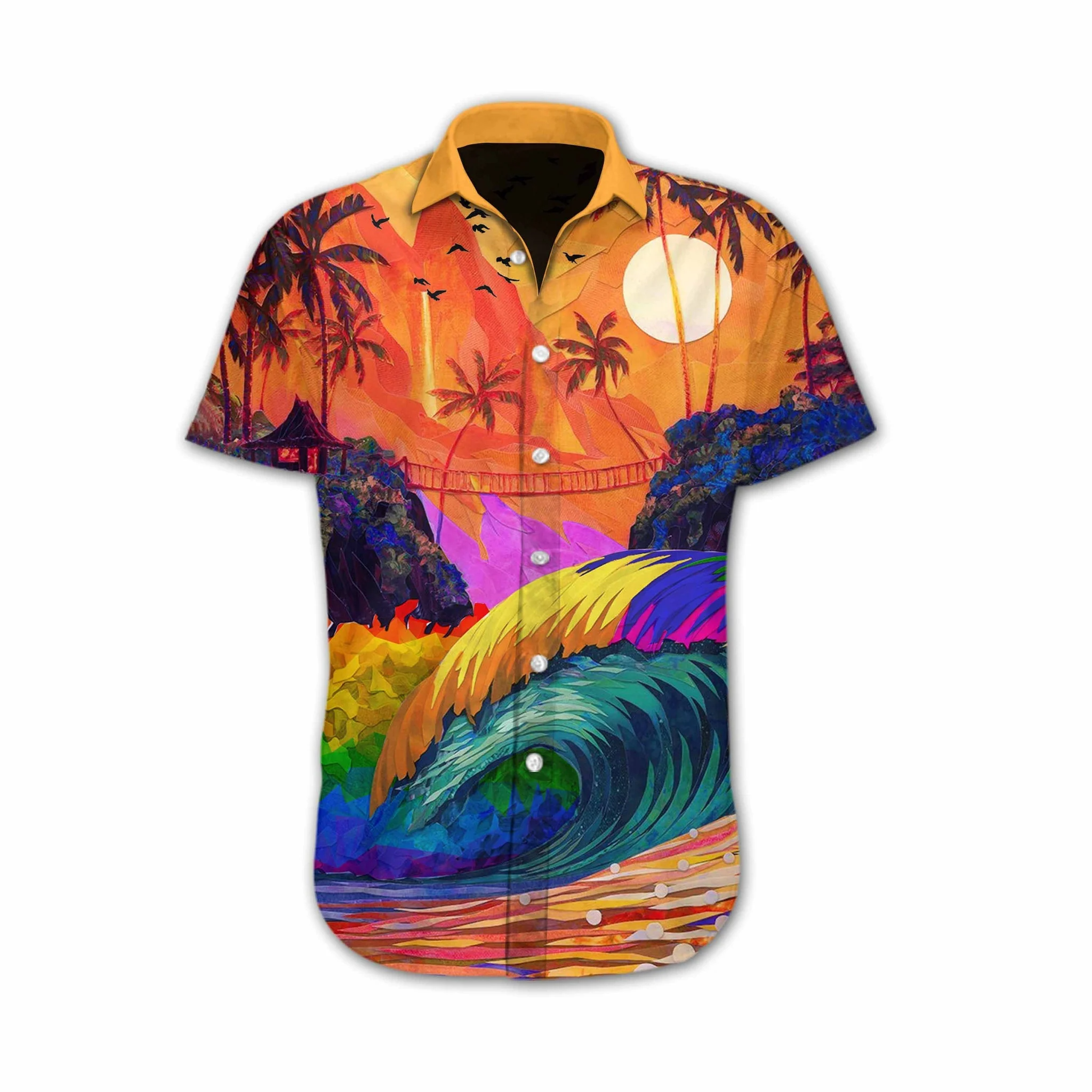 The Beauty Of Nature Lgbt Sunset Design Hawaii Shirt Ha42238