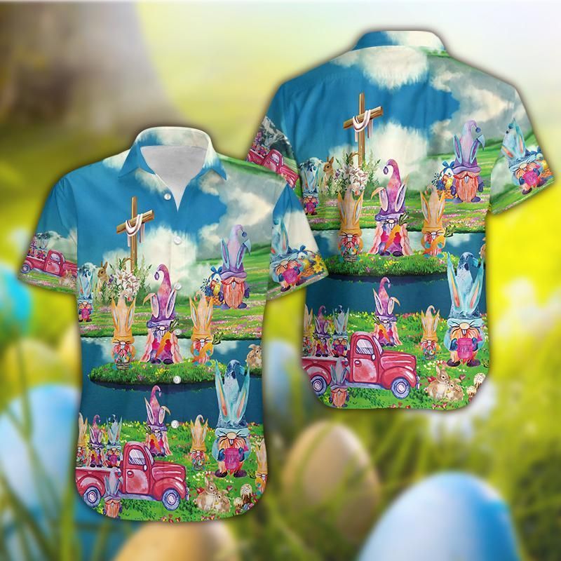 Check Out This Awesome Hawaii Aloha Shirts Happy Easter Gnomies Ha51701