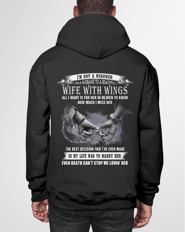 Iam A Husband To A Beautiful Wife With Wings Hoodie Qa