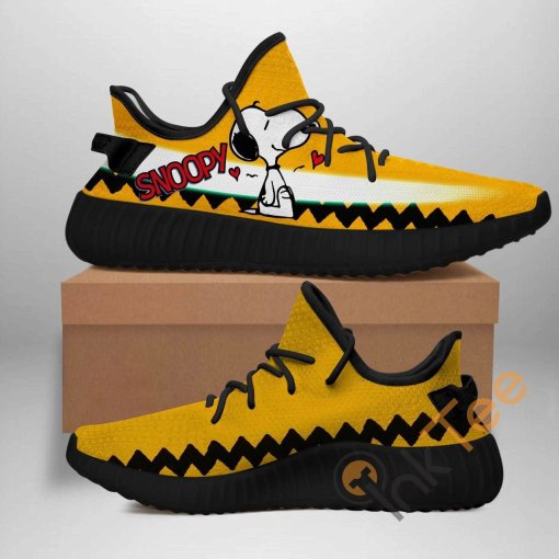 Charlie Brown Snoopy Custom Shoes Personalized Name Yeezy Sneakers