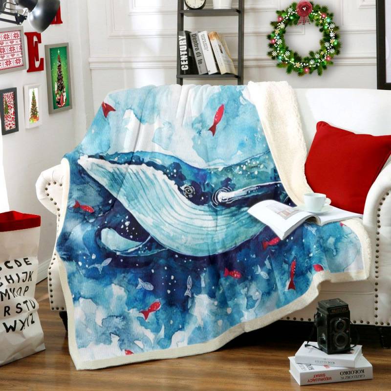 Whale HT2712184TT Sherpa Fleece Blanket