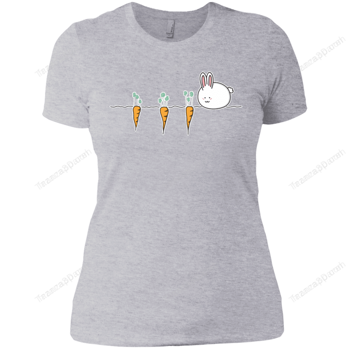 Kawaii Rabbit And Carrots Womens Premium T-Shirt