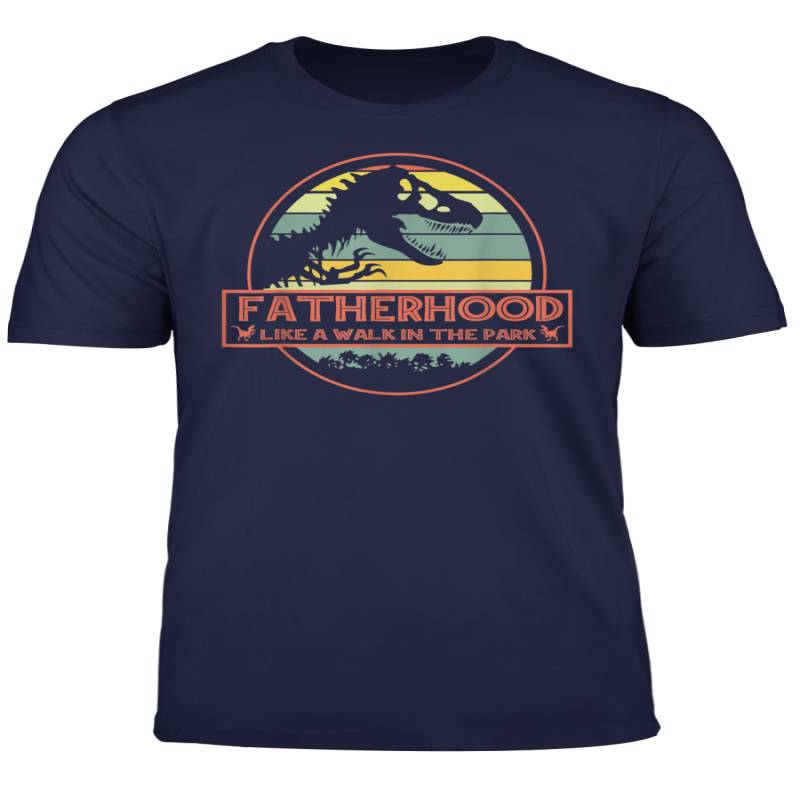 Vintage Fatherhood Dinosaurs T Rex Dad Shirt