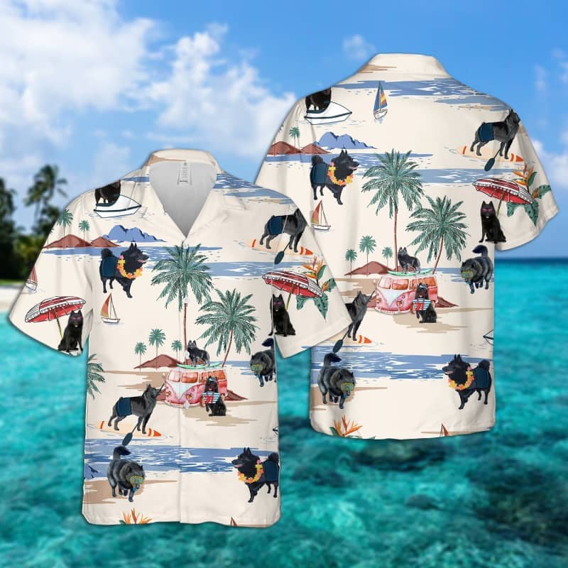 Schipperke Summer Beach Hawaii Dog Short Sleeve Hawaii Shirt Ha97577