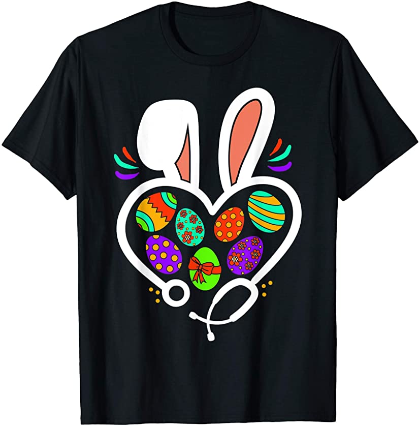 Nurse Stetoschope Easter Rabbit Ears Cute Bunny Nursing Gift T-Shirt