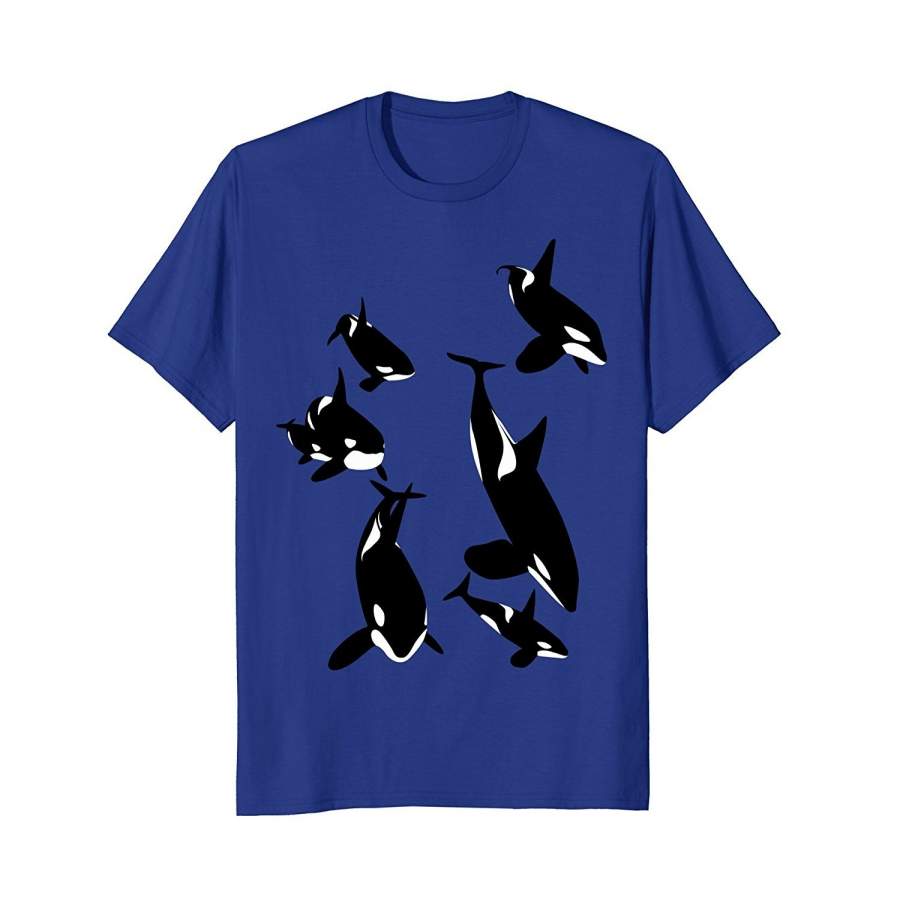 DTAFind DTA Killer Whales T-shirt Giant dolphin in ocean shirt