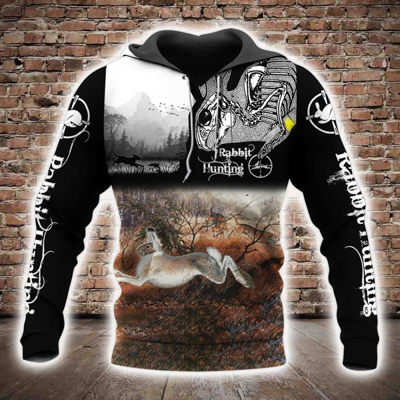 Rabbit Hunting All Over Printed Hoodie AI120223