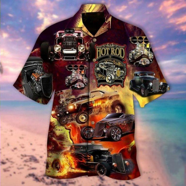 Hawaii Aloha Shirts Hot Rod On Fire Hawaii Shirt For Hawaii Ha31253