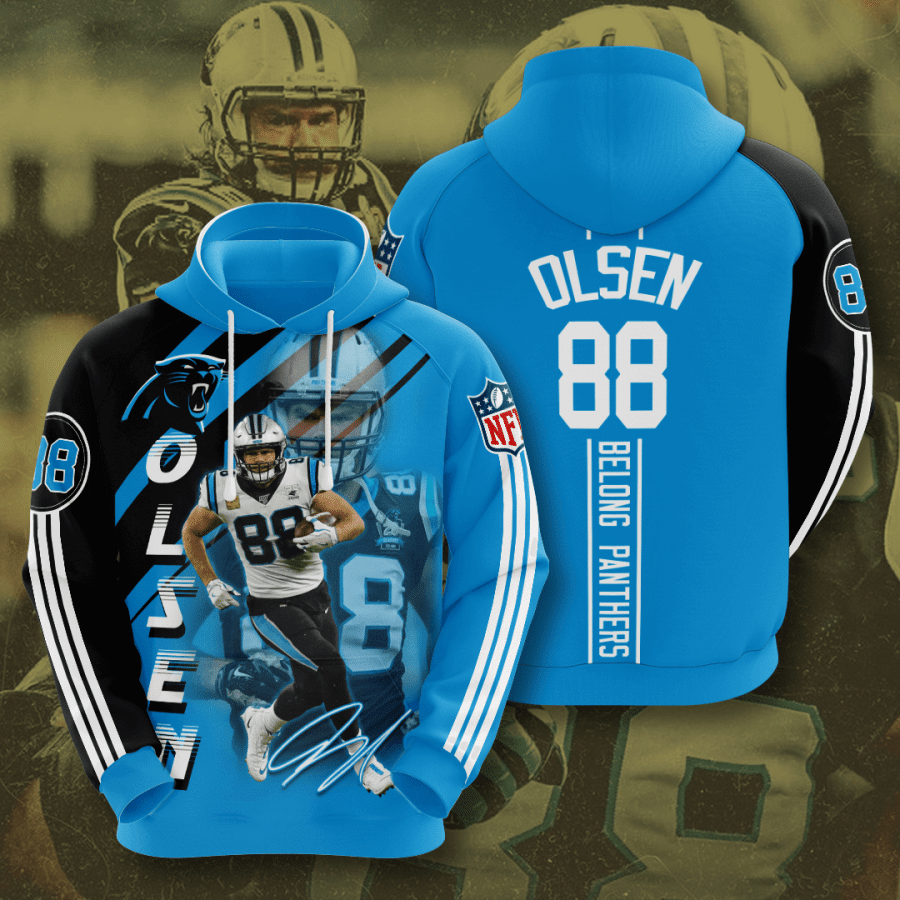 Carolina Panthers Panthers Greg Olsen 3D Hoodie  Hoodie