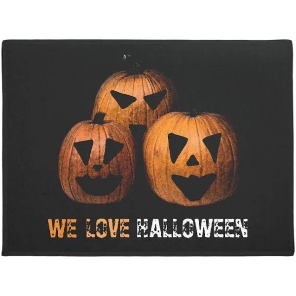 We Love Halloween Pumpkins Halloween Doormat Indoor And Outdoor Mat Entrance Rug Funny Home Decor Closing Gift Gift For Friend Family Gift Idea