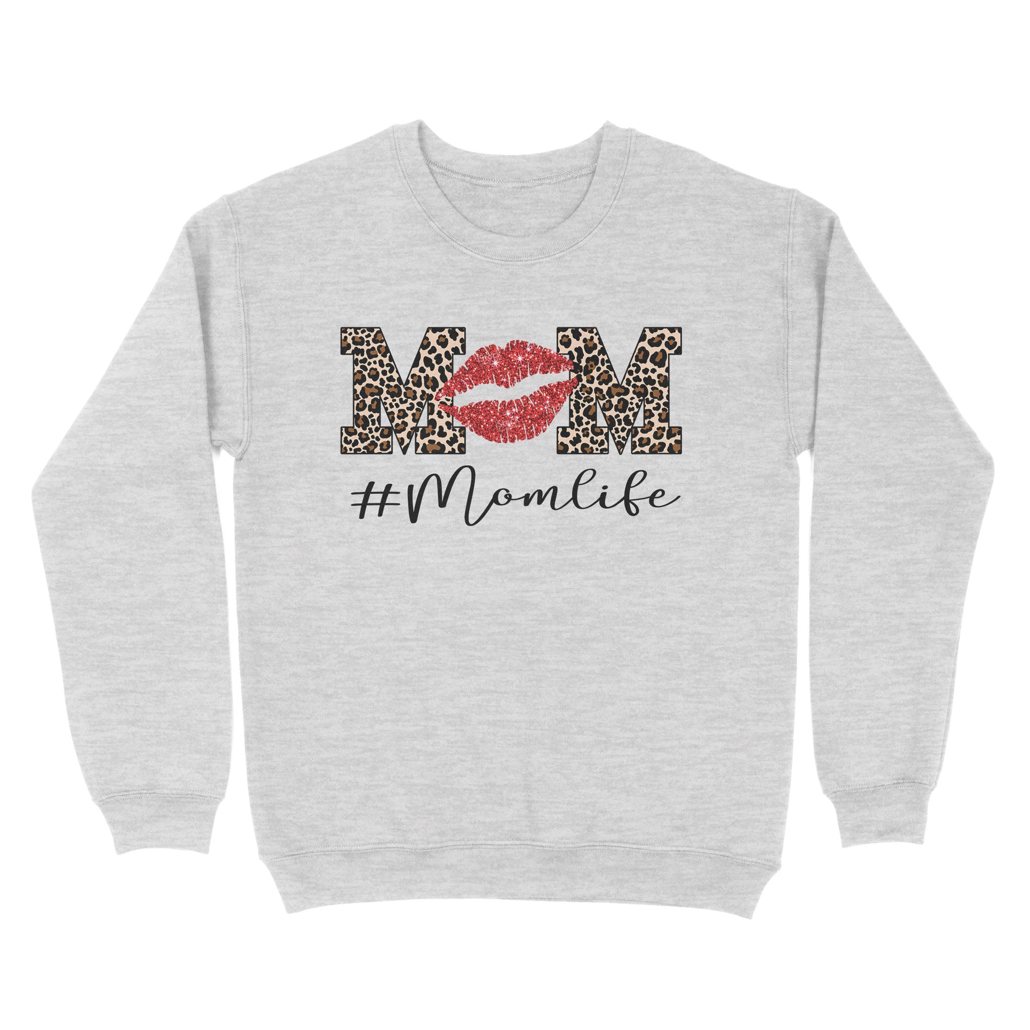 Mom Life Shirt – Mothers Day Gifts From Daughter – Leopard, Lips, Horizontal Stripes Shirts – Standard Crew Neck Sweatshirt – S02Nt150