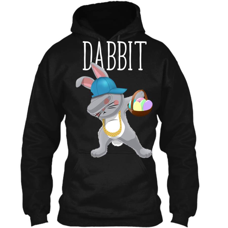 Dabbit Dabbing Easter Bunny Hip Hop Shirt Kids Easter Gift Pullover Hoodie 8 oz