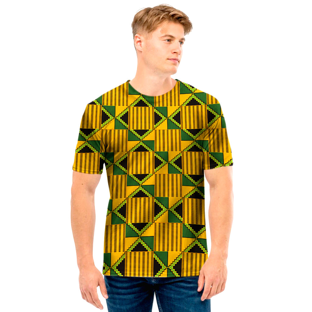 Kente Ethnic Pattern Print Men’S T-Shirt