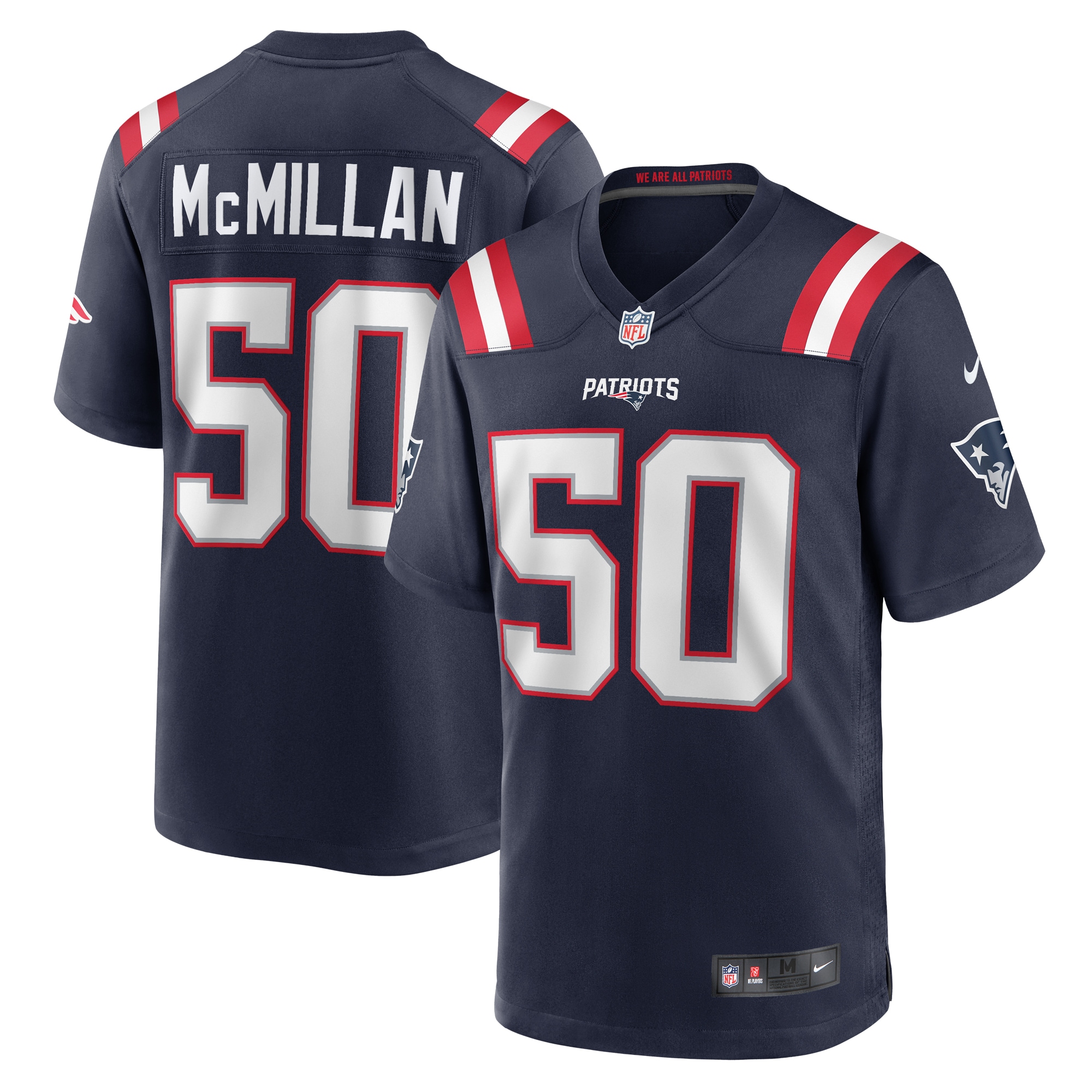 Raekwon McMillan New England Patriots Home Game Player Jersey – Navy