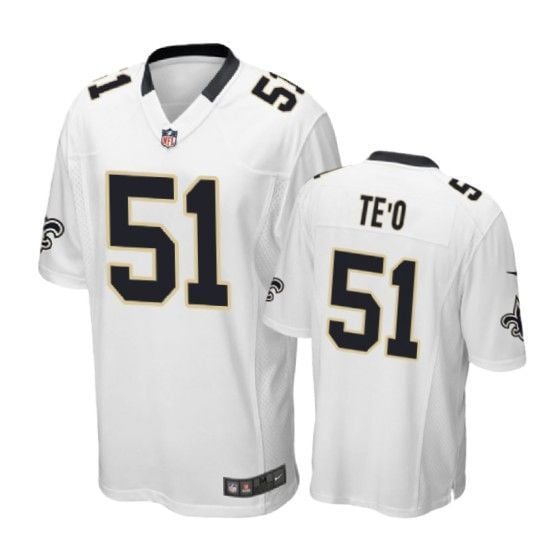 New Orleans Saints Manti Teo Game White Mens Jersey