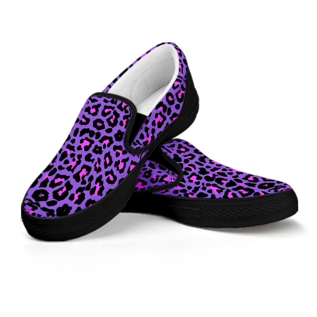 Purple Leopard Women’S Slip On Sneakers