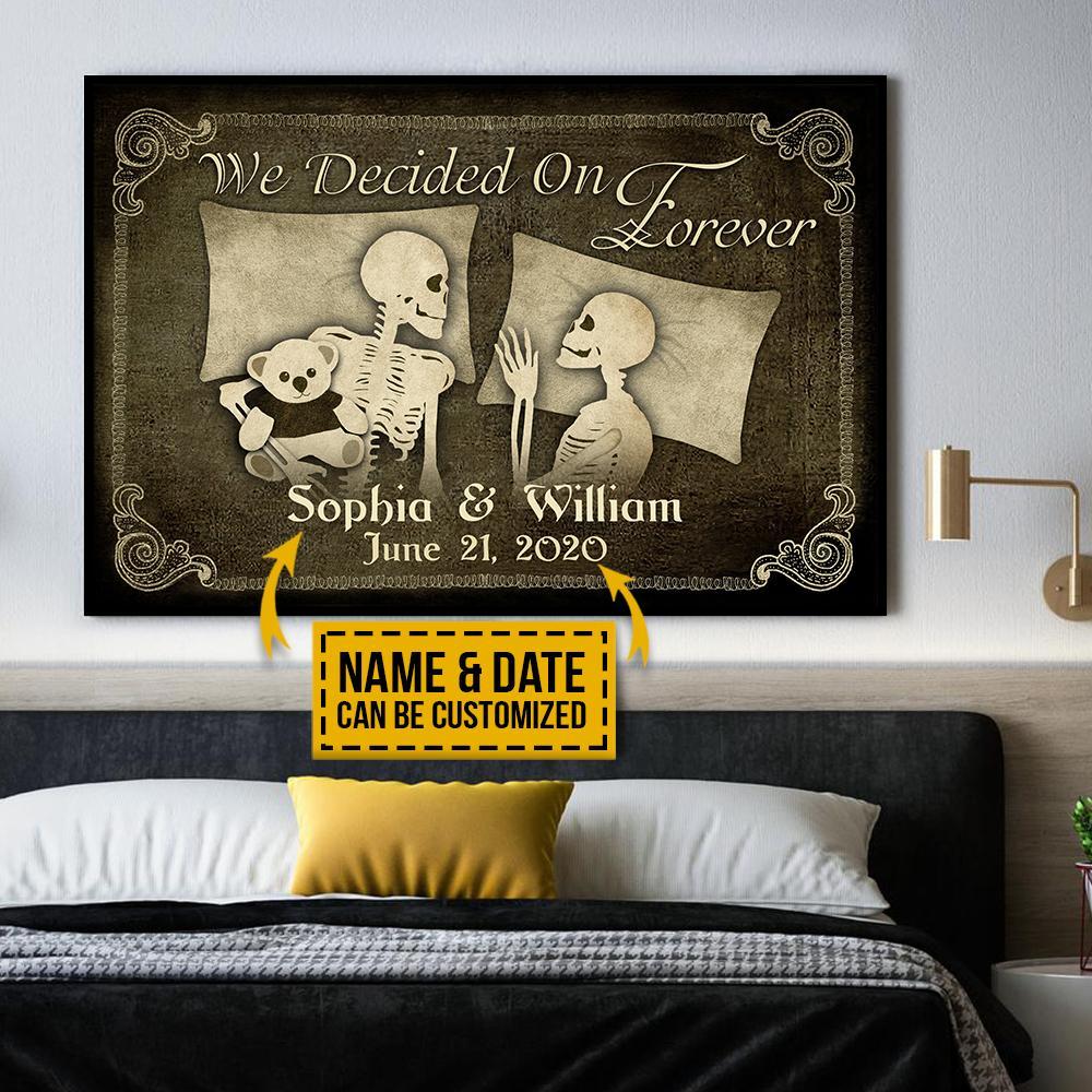 Aeticon Gifts Personalized Skeleton Bedroom We Decided Canvas Mom Dad Gift Home Decor