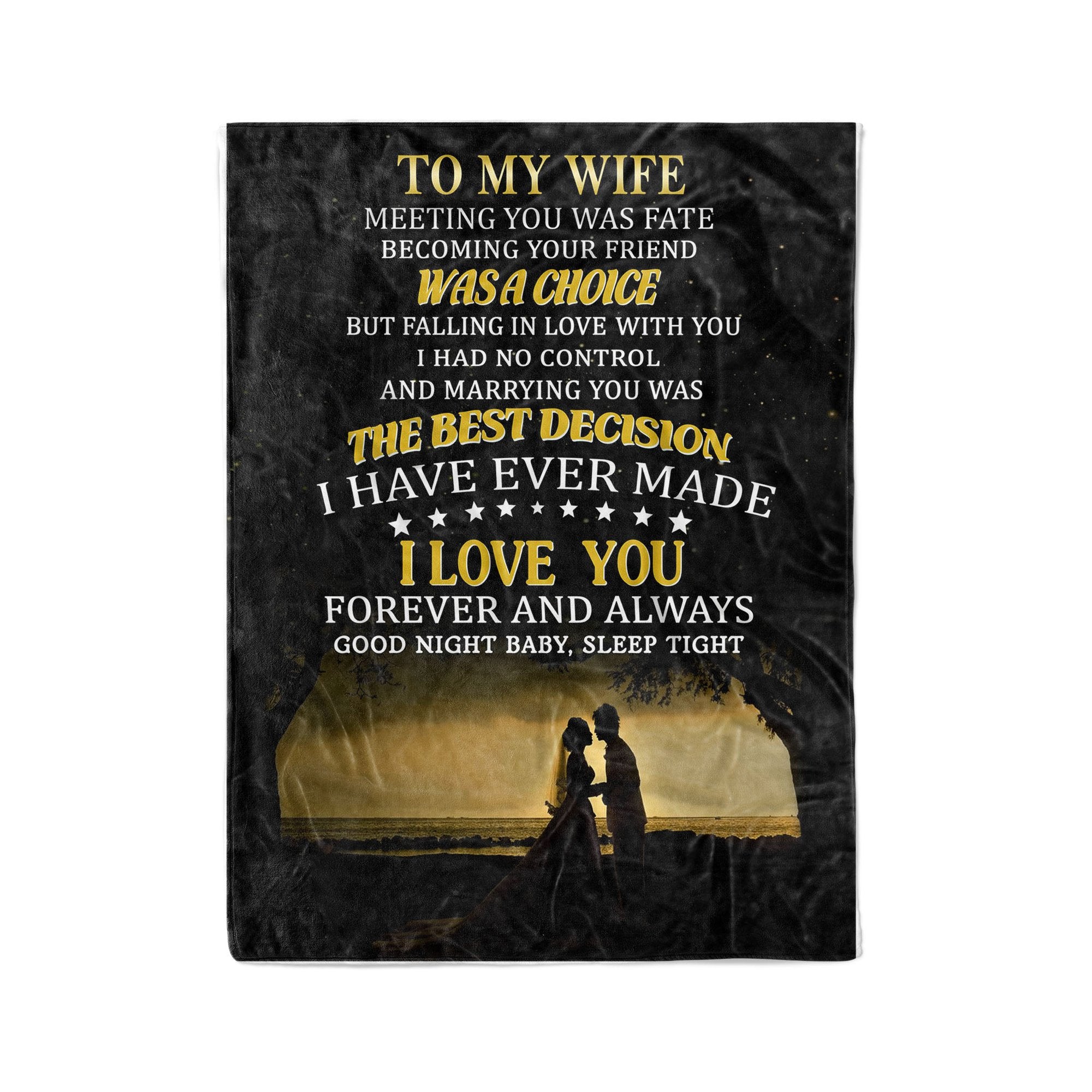 To My Husband, Meeting You Was Fate,Fleece Blanket,Gift For Husband Home Decor Bedding Couch Sofa Soft And Comfy Cozy