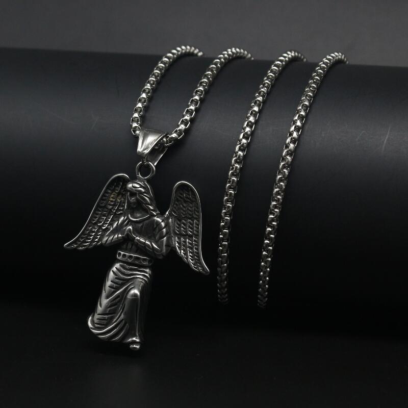 Stainless Steel Virgin Mary Pendant Necklace Men Women Fashion Box Necklaces Sweater Chain Couples Friendship Lucky Jewelry Gift alx