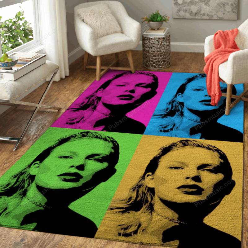 Taylor Swift Pop Art – Classic Vector Portrait Rug Mats – Carpet