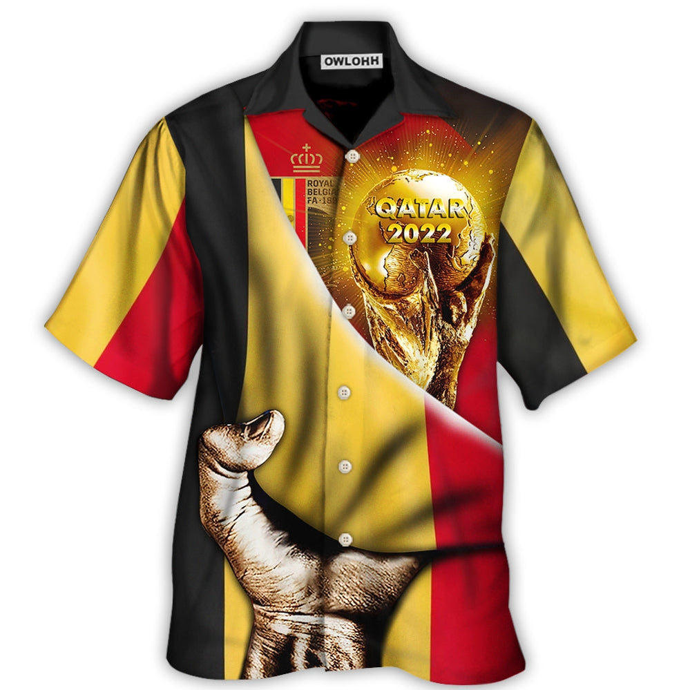 World Cup Qatar 2022 Belgium Will Be The Champion Flag Vintage – Hawaiian Shirt  – Owl Ohh