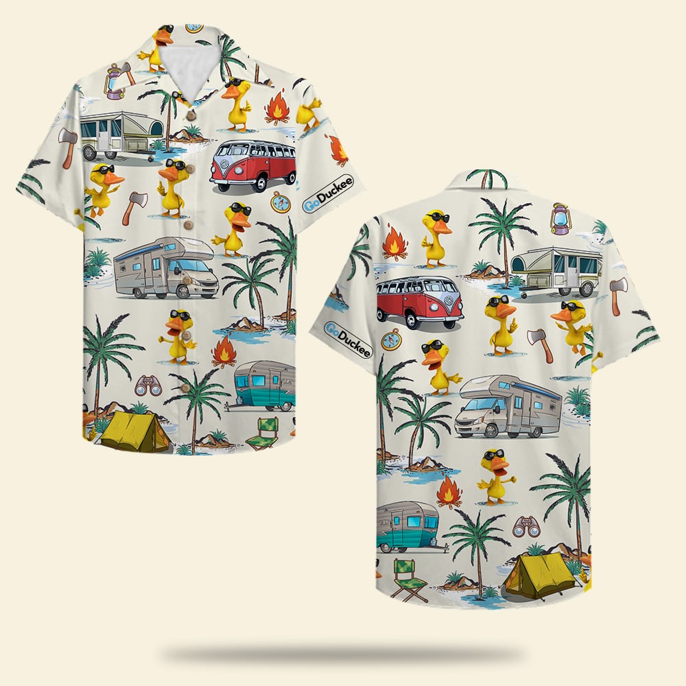 Camping Duck Hawaii Shirt Campers Pattern Ha33753