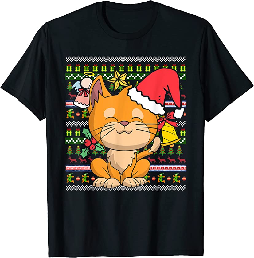 Ugly Christmas Kitty Animal Pet Owner Merry Xmas Cat T-Shirt